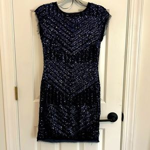 Navy blue Vince Camuto sequin dress